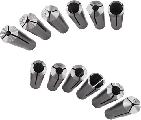 kimllier 12Pcs 3 Morse Taper Collet Set 1/8 - 3/4Inch with 3/8 Inch -16 Threaded Back for Drawbar Fit for Machining Turning (MT3 3MT) in Saudi Arabia