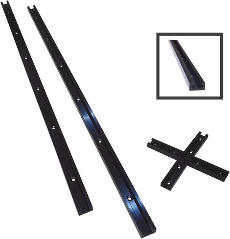 T-Track 36 Inch for Woodworking by ClearStyle, Double-Cut Anodized Aluminum Jig Profile Universal T-Tracks with Predrilled Mounting Holes (36-Inch, 6-Pack) in Saudi Arabia