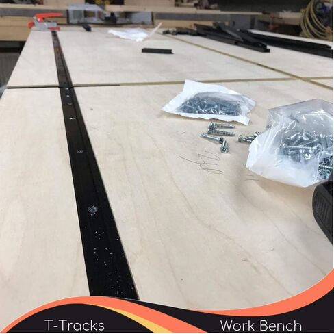 T-Track 36 Inch for Woodworking by ClearStyle, Double-Cut Anodized Aluminum Jig Profile Universal T-Tracks with Predrilled Mounting Holes (36-Inch, 6-Pack) in Saudi Arabia