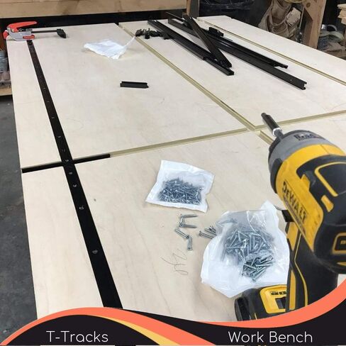 T-Track 36 Inch for Woodworking by ClearStyle, Double-Cut Anodized Aluminum Jig Profile Universal T-Tracks with Predrilled Mounting Holes (36-Inch, 6-Pack) in Saudi Arabia