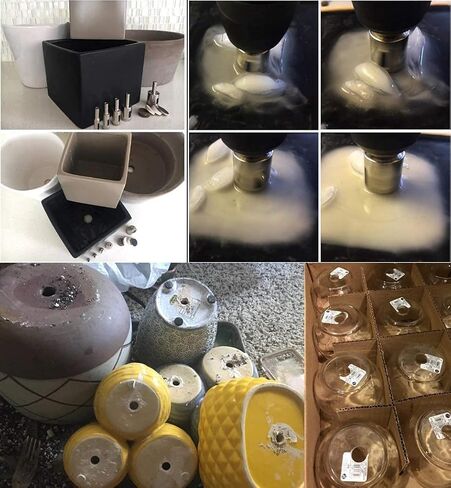 Drilax Diamond Drill Bit 10 Pieces Set 5/32 3/16 1/4 5/16 3/8 1/2 5/8 3/4 7/8 1 Inch Ceramic Porcelain Tile Glass Granite Quartz Slate Bottle Lamps Template Guide Included in Saudi Arabia