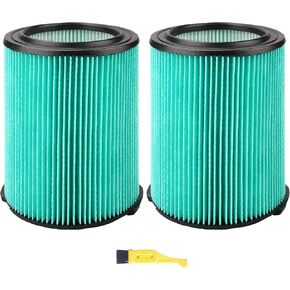 2 Pack VF5000 3-Layer Pleated Filter for Ridgid for Shop Vac 6-20 Gallon Wet Dry Vacuums WD1450 WD0970 WD1270 WD09700 WD06700 WD1680 WD1851 RV2400A