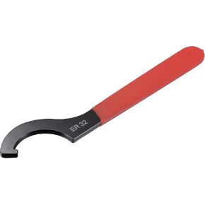 uxcell C Hook Spanner Wrench for Lathe Clamping ER25 Collet Chuck Nut with Red Non-slip Handle in Saudi Arabia