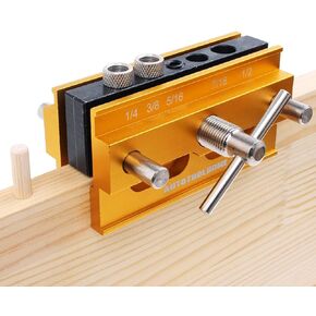 AUTOOLHOME Gold Centering Diggeling Jigig Kit 2 "6 قطع دليل الحفر مجموعة بطانات قابل للتعديل العرض الخشب مسمار الرجيج الخشب أدوات مفصل النجارة in Kuwait