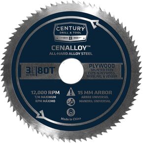 شفرة منشار دائري من الخشب الرقائقي CenAlloy 08236، 3-3/8 بوصة بواسطة 80T in Kuwait