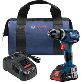 BOSCH GSB18V-535CB15 18V EC بدون فرش متصل - جاهز 1/2 بوصة. مثقاب مطرقي/مفك مزود ببطارية طاقة متقدمة (1) CORE18V® 4 Ah