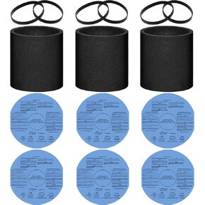 90585 Filter Foam Sleeve and 9010700 Dry Filter Disc & Band for Shop Vac | Wet/Dry for Vacmaster for Genie Shop 5 Gallon Up Vacuum, Compare to Part #9058500, 9010700, 3 Filter +6 Dry Filter +6 Band in Saudi Arabia