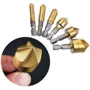 اتش تي دبليو او ار جي ار اي طقم لقم مثقاب غاطس من بابان 6 قطع 1/4 انش هيكس شانك اتش اس اس 5 فلوت 90 درجة للخشب سريع التغيير 6 ملم - 19 ملم in Kuwait