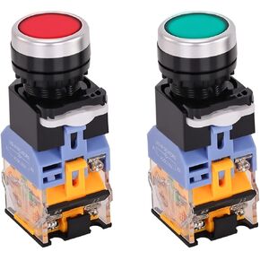 محول من مرحلة واحدة إلى 3 مراحل، 2 قطعة 110 فولت 22 مم مفتاح زر ضغط لحظي (1 أحمر 1 أخضر) in Kuwait