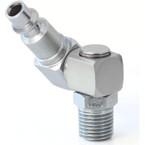Air Swivel Fitting 360 Degree Rotating Dual-Axis NPT 1/4″ Quick Plug Connector, 1 Piece, Blue