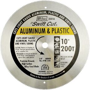 IVY Classic 35050 Swift Cut 7-1/4"128 سن من الألومنيوم والبلاستيك شفرة منشار دائري للقطع مع 5/8" قطعة من الألماس، 1/بطاقة in Kuwait