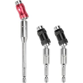 2pcs Magnetic Pivoting Bit Tip Holder Quick Release Pivot Drill Bit Holder Flexible Pivoting Screwdriver Bit Holder 1/4 inch Hex Shank Extension Rod for Tight Spaces or Corners (88+145mm)