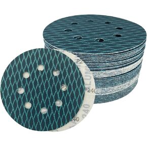 5 Inch 8 Hole Diamond Shape Sanding Discs，100 Grit 30 Pack Pcs Hook and Loop Sanding Discs for Orbital and Random Disc Sanders, Woodworking, Metalworking, Anti-Blocking SandinDiscs