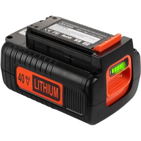 energup 40Volt Max 3A Replacement for Black and Decker 40V Battery, LBX2040 LST136 LBXR2036 LBXR36 LHT2436 LCS1240 LBX1540 LBX36 LSWV36 LST540 LST136W for Black+Decker 40V Lithium Battery