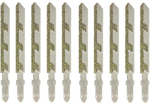 FOXBC 4-Inch Diamond Jig Saw Blade T-Shank 50 Grit for Hard Granite Tile - 10 Pack in Saudi Arabia