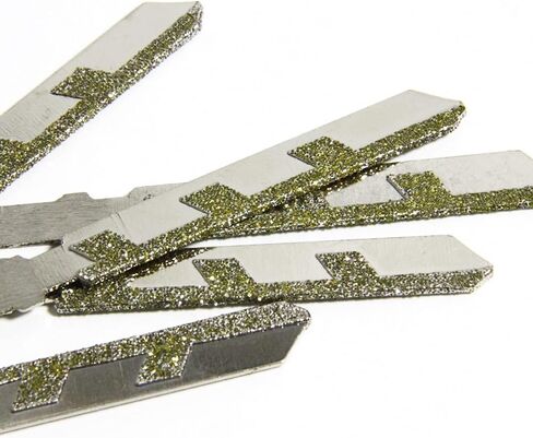 FOXBC 4-Inch Diamond Jig Saw Blade T-Shank 50 Grit for Hard Granite Tile - 10 Pack in Saudi Arabia