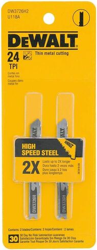 DEWALT DW3726H2 3 بوصة 24TPI قطع معدنية رفيعة عالية السرعة من الفولاذ على شكل حرف U (عبوتان) in Kuwait