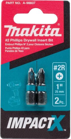 Makita A-98865 Impactx 2 Phillips Drywall 1″ Insert Bit, 200 Pack, Jar in Saudi Arabia