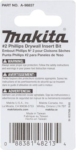 Makita A-98865 Impactx 2 Phillips Drywall 1″ Insert Bit, 200 Pack, Jar in Saudi Arabia