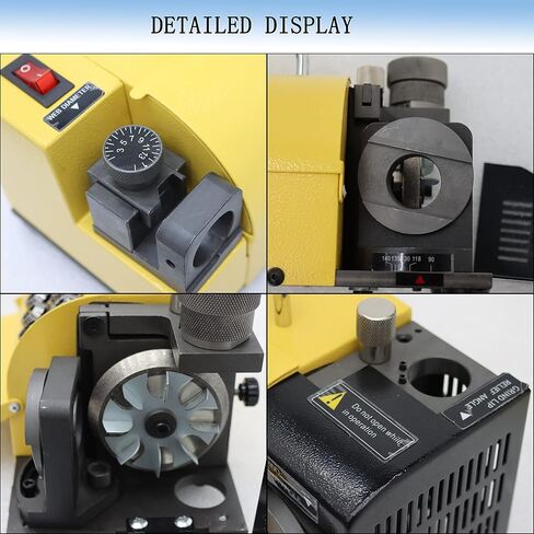 PreAsion 110V MR-13A مبراة لقم الثقب 3-13 مم مبراة لقم الثقب مع 11 كوليت زاوية قابلة للتعديل آلة طحن 100 درجة (95 درجة) ~ 135 درجة أداة شحذ عالية الدقة للمثقاب (عجلة CBN لـ HSS) in Saudi Arabia