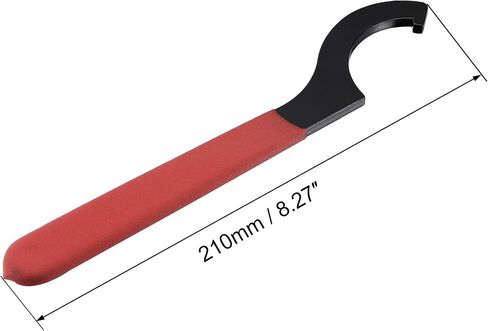uxcell C Hook Spanner Wrench for Lathe Clamping ER25 Collet Chuck Nut with Red Non-slip Handle in Saudi Arabia
