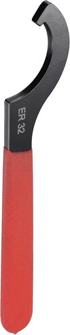 uxcell C Hook Spanner Wrench for Lathe Clamping ER25 Collet Chuck Nut with Red Non-slip Handle in Saudi Arabia