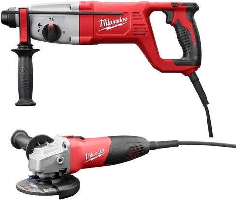 Milwaukee 8 Amp Corded 1 in. SDS D-Handle Rotary Hammer with 4-1/2 in. Small Angle Grinder in Saudi Arabia