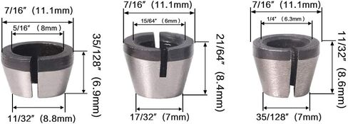 Yakamoz High Precision 6mm 6.35mm 8mm Router Collet Chuck Adapter for Engraving Trimming Machine in Saudi Arabia
