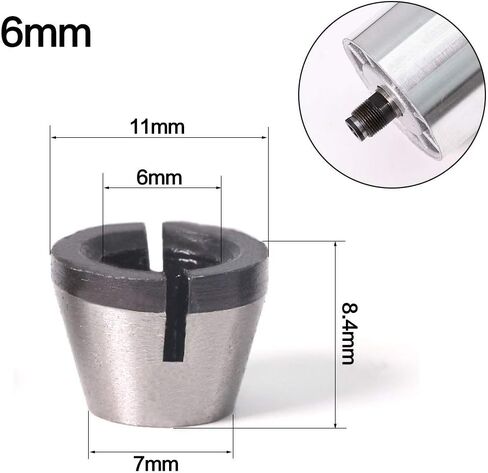 Yakamoz High Precision 6mm 6.35mm 8mm Router Collet Chuck Adapter for Engraving Trimming Machine in Saudi Arabia