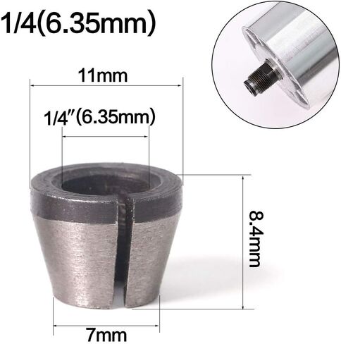 Yakamoz High Precision 6mm 6.35mm 8mm Router Collet Chuck Adapter for Engraving Trimming Machine in Saudi Arabia