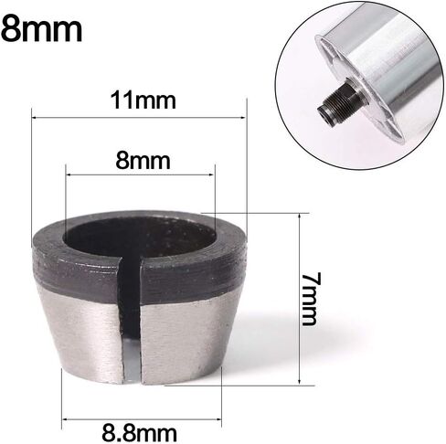 Yakamoz High Precision 6mm 6.35mm 8mm Router Collet Chuck Adapter for Engraving Trimming Machine in Saudi Arabia