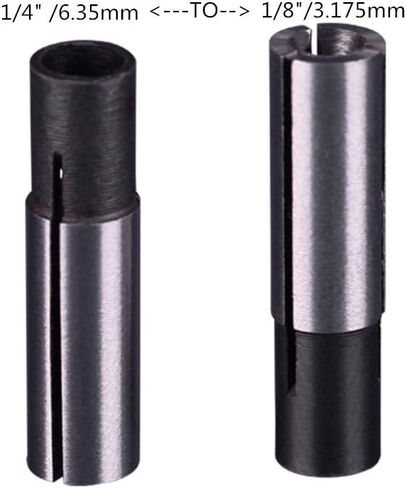 محول جهاز راوتر بيوريستار 1/4 إلى 1/8 محول كوليت للتحكم الرقمي الحاسوبي لنقل حزمة من 6 قطع (6.35 مم إلى 3.175 مم) in Kuwait