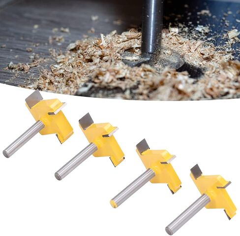 4 قطع CNC لوح سبويلد بورد توجه بت ، 4 مزايار 1/4 بوصة عرقوب كربيد لوح مسطحة راوتر، 1/4 بوصة 5/16 بوصة 3/8 بوصة 1/2 بوصة عمق الطحن in Saudi Arabia