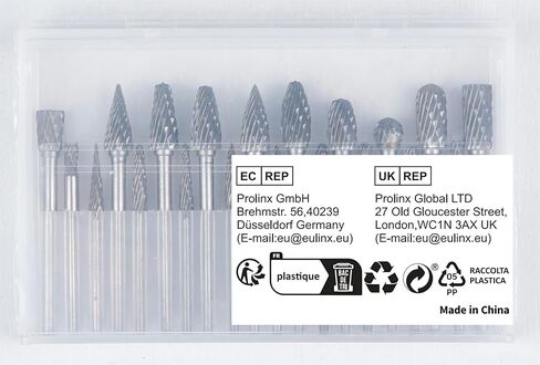 20 Pcs Carbide Burrs Set 1/8" Shank, Preciva Double Cut Die Grinder Bits, Tungsten Carbide Rotary Burr Set for Grinder Bits Rotary Tools, Metal Polishing, Engraving, Drilling in Kuwait
