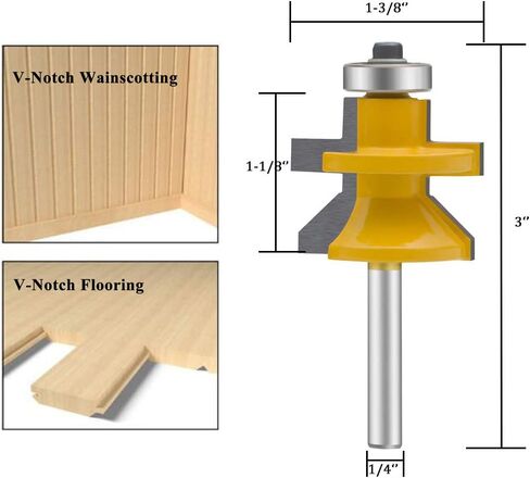 LEATBUY 43 PCS Router Bit Set 1/2-Inch Shank, Panel Cabinet Door Router Bits, Woodworking Wood Cutter, Wood Carbide Groove Tongue Milling Tool(1/2 Side) in Saudi Arabia