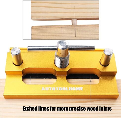 AUTOOLHOME Gold Centering Diggeling Jigig Kit 2 "6 قطع دليل الحفر مجموعة بطانات قابل للتعديل العرض الخشب مسمار الرجيج الخشب أدوات مفصل النجارة in Kuwait