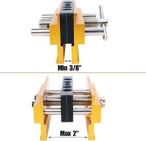 AUTOOLHOME Gold Centering Diggeling Jigig Kit 2 "6 قطع دليل الحفر مجموعة بطانات قابل للتعديل العرض الخشب مسمار الرجيج الخشب أدوات مفصل النجارة in Kuwait