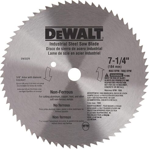 DEWALT Circular Saw Blade, 7 1/4 Inch, 68 Tooth, Metal Cutting (DW3329) in Saudi Arabia