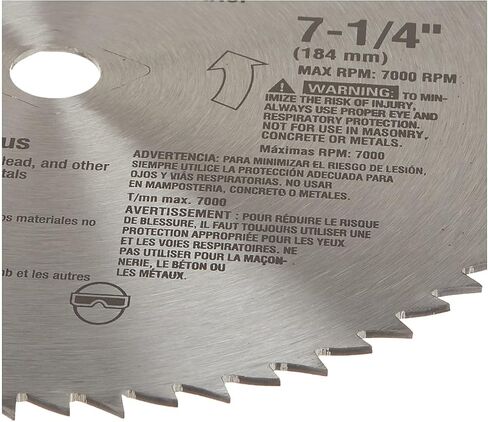 DEWALT Circular Saw Blade, 7 1/4 Inch, 68 Tooth, Metal Cutting (DW3329) in Saudi Arabia