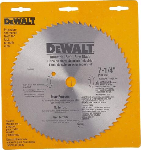 DEWALT Circular Saw Blade, 7 1/4 Inch, 68 Tooth, Metal Cutting (DW3329) in Saudi Arabia