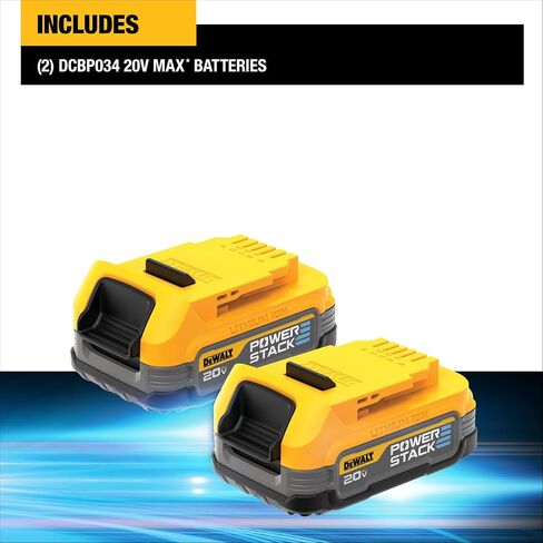 بطارية DEWALT 20V MAX* POWERSTACK™‎ المدمجة، عبوتان (DCBP034-2) in Saudi Arabia
