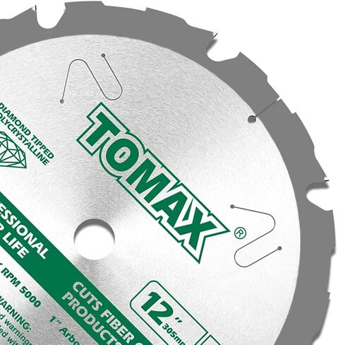 TOMAX PCDM61204 6-1/2 Inch 4 Tooth Polycrystalline Diamond Tipped (PCD) Hardie Fiber Cement Saw Blade with 5/8-Inch DMK Arbor in Saudi Arabia