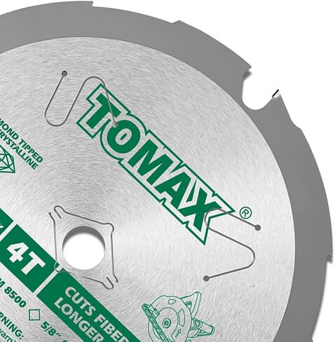 TOMAX PCDM61204 6-1/2 بوصة 4 أسنان من الماس متعدد البلورات (PCD) شفرة منشار أسمنت من الألياف الصلبة مع أربور DMK مقاس 5/8 بوصة in Kuwait