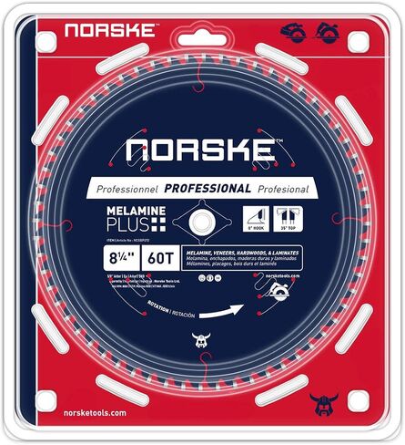 Norske Tools NCSBP271 7-1/4 inch 40T Melamine Plus Saw Blade for Ultra-Smooth Cutting of Melamine, Laminates, Hardwoods and Laminate Flooring 5/8 inch Bore with Diamond Knockout, 7-1/4" x 40 Teeth in Saudi Arabia