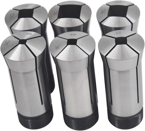 kimllier 6Pcs Carbon Steel 5C Square Collet Set 1/4-3/4 Inch Fit for Machining Turning in Saudi Arabia
