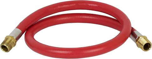 خرطوم الهواء والماء PneumaticPlus RED EPDM المصنوع من المطاط الاصطناعي 1/2" ID x 0. 84" OD مع 1/2" NPT Swse 1/2" ID x 0. 84" OD مع 1/2" NPT وصلات ربط دوارة للذكر (3 أقدام) in Saudi Arabia
