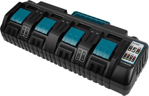 يتوهم شراء 4-ميناء 18V DC18SF شاحن سريع مع منفذ USB مزدوج متوافق مع ماكيتا 14.4V 18V LXT ليثيوم أيون BL1830 BL1840 BL1850 BL1860 BL1815 BL1430، استبدال ماكيتا DC18SF DC18RC DC18RD DC18RA in Saudi Arabia
