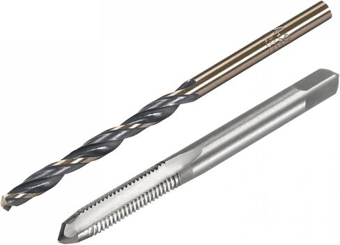 uxcell M5x 0.8mm Metric Tap and 4.2mm Straight Shank Twist Drill Bits Set High Speed Steel HSS 4341 Machine Screw Thread Tap Threading Tool in Saudi Arabia