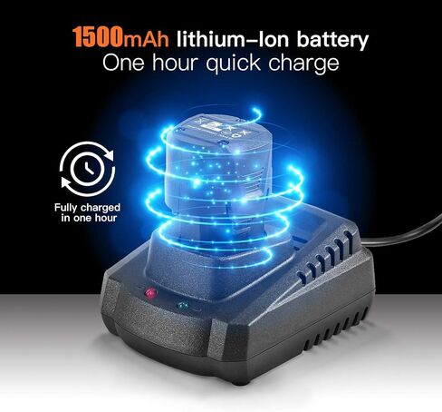 منشار ترددي لاسلكي ENGINDOT 12 فولت مع فك تثبيت، بيد واحدة، مؤشر البطارية، سرعة متغيرة بدون خطوات، بطارية ليثيوم أيون 1.5 أمبير، شاحن سريع لمدة ساعة - RES001 in Kuwait