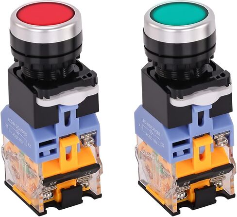 محول من مرحلة واحدة إلى 3 مراحل، 2 قطعة 110 فولت 22 مم مفتاح زر ضغط لحظي (1 أحمر 1 أخضر) in Kuwait